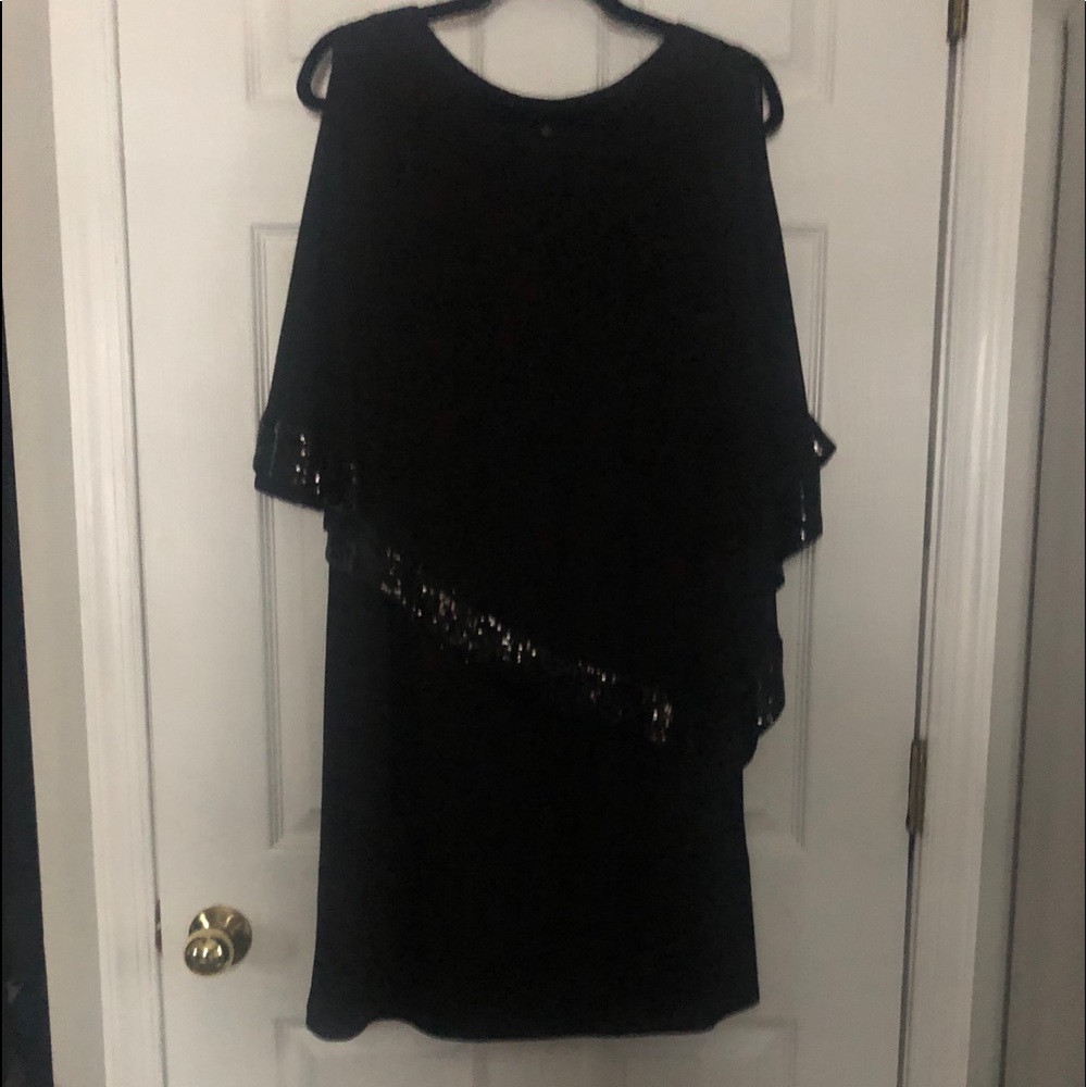Little Black Dress embellished cold shoulder over